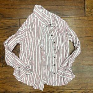 Jachs girlfriend striped button down shirt